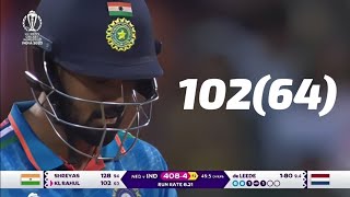 KL RAHUL 102 Vs Netherland | ind vs ned cwc2023 | UNKNOWN CRICKET FAN