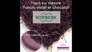 Tapis sur mesure violet et chocolat Fabula de Vorwerk par Tapis Chic