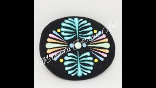 Tropical Island Fern Design ~ Swipe Mandala by Miranda Pitrone using Dotting Tools