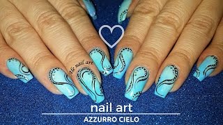 Nail art azzurro cielo ♡ | Ale nail art