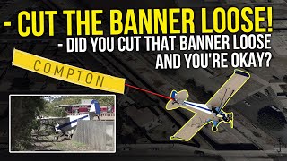 A BANNER-TOW Plane Sustains Damage in Compton, CA After Pilot Seat Failure