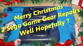 2 Sega Game Gear repairs .. Just how bad are they ? . Merry Christmas !!!! (Part 1)