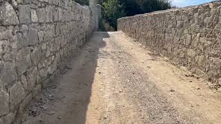 Walking down the hill on Herm Island