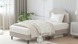 Upholstered Platform Twin Bed Frame