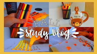 Aesthetic Fall Study Vlog 🍂🧡 | Nisaa and Coffee