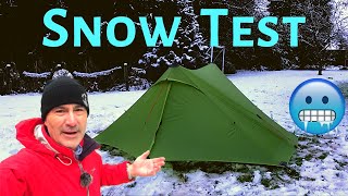 Lanshan 2 Pro in SNOW - Thermarest NeoAir Xlite - ME Helium 600 - Lightweight tent camping