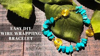 Wire Wrapping Jewelry Tutorial | Beginner Friendly Bracelet |  DIY Accessories | Handmade Jewelry