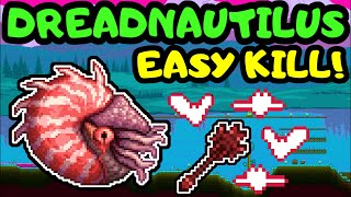 TERRARIA EASY DREADNAUTILUS FARMING! Terraria Blood Moon Dread Nautilus Guide Easy Sanguine Staff!