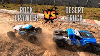 RC Battle |  RC Rock Crawler VS RC Desert Car | Losi Ford Raptor VS Axial Yeti | Remote Control Cars