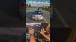 Nissan GTR r34 x Hoonigan Audi Scotto's Coupe Highway Test Run #racing #speedrun