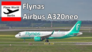 Flynas Airbus A320neo *HZ-NS53* takeoff from Berlin Brandenburg Airport