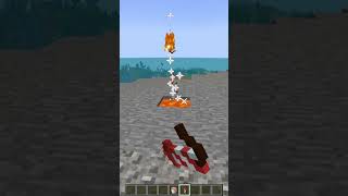 Lava Rockets In Minecraft | Minecraft Tiktok Hack #minecraft #shorts #viral #trending