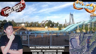 THORPE PARK RESORT OKTOBERFEST VLOG - FRIGHT NIGHTS CONSTRUCTION