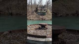 Drone Footage of the Ruins of the NS&T Street Railway Swing Bridge.