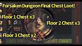 Grim Soul: Forsaken Dungeon Floor 1 2 and 3 Looting Final Chest x8