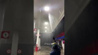 Amazing results!!! Gas station canopy cleaning.