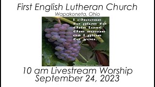 First English Wapak 10am Livestream September 24,  2023