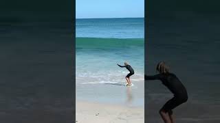 Skimboarding perfect shorebreak! #shorts30 #skimboarding #shorts