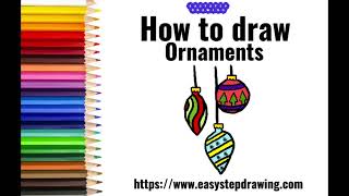 How to draw Ornaments #ornaments #easystepdrawing #trending