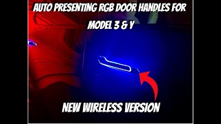 New Wireless Auto Presenting RGB Door Handle for Tesla Model 3 & Y