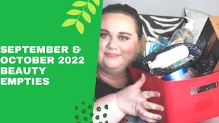 September & October 2022 Beauty Empties