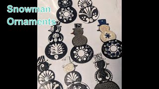 Easy Snowman Painted on Wood Christmas Ornaments ~ DIY Holiday Decor ~ Miranda Pitrone Art  Designs