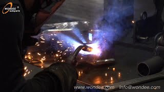 Step 6: Suspension hanger welding 2-how to make leaf spring suspension for semi trailers