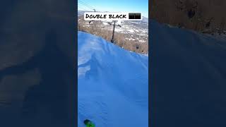 Double Black Diamond Skiing at Windham Mountain #skiing #newyork #shorts #snow #snowboarding