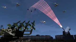 Today July 9, C-RAM and Nato Artillery destroyed Russian Su-25 and Ka-52 Alligator fighter, ARMA 3