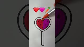 Satisfying creative ❤️💖🥕#shorts #creativeart #painting #coloring #ytshorts