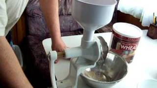 Making flour with the Lehman's Grain Mill