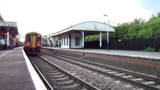 Tangmere Steam Train Whooshes Through Whitchurch Hampshire, UK