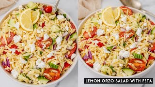 LEMON ORZO with feta