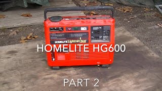 Homelite HG600 (Yamaha EF600) will it run Part 2