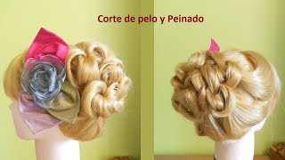 Recogido alto elegante fácil para bodas y fiestas | Moño elegante | Pelo recogido