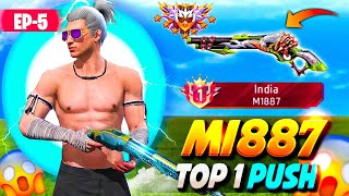 Pushing Top 1 Title In M1887 | Free Fire Solo Rank Pushing with Tips and Tricks | EP -5