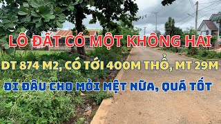 [0979691890]Lô đất diện tích lớn tỷ lệ kích thước đẹp, 874m2, MT29m, có tới 400 mét thổ cư, 200tr/mn