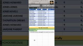 👉How to flip table or columns horizontally in MS Excel#shorts