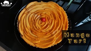 Mango Custard Tart | No-Oven, Eggless mango custard tart