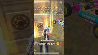 Aladdin Update Remove This Event After Few Days 💔😥❤️‍🩹 || #memories #update #aladdin #bgmi