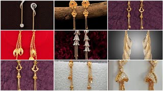 Latest Light Weight Gold Earring Designs | Latest Daily Wear Gold Long Earring Designs | Earrings