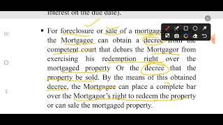 Rights of a Mortgagee (Part 1)