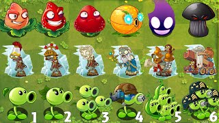 Pvz 2 Challenge - Every Pea Power Up VS Frozen Gladiator Gargantuar Team - Who Will Win ？