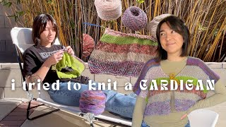 come yarn shopping with me + knitting a cardigan!