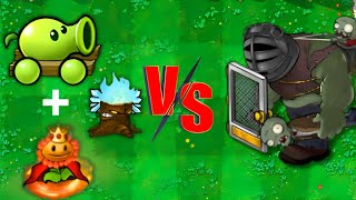 PvZ Hybrid Challenge - Triple Plants Optional Vs Giga Red-Eyed Gargantuar, Who will win?