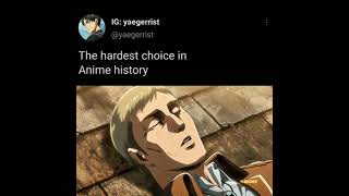 The Hardest Choice in Anime History 😫| Anime Shorts 🔥| Attack on Titan