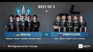 Перша гра в новому составі Monte vs PARIVISION RES Regional Series 1 Europe