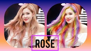 ROSÈ in rainbow hair  🌈🖤💗