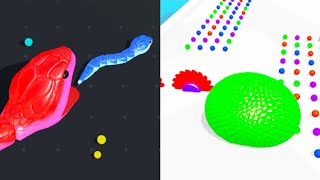 Ball Balloon Run vs Snake Clash. io / Satisfying Mobile Walkthrough Games...