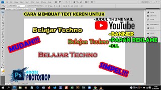 CARA MEMBUAT TULISAN KEREN UNTUK JUDUL THUMBNAIL YOUTUBE,BANNER,REKLAME,DLL || ADOBE PS 5